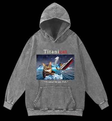 Titanicat Vintage Washed 100% Cotton Hoodie
