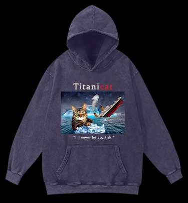 Titanicat Vintage Washed 100% Cotton Hoodie