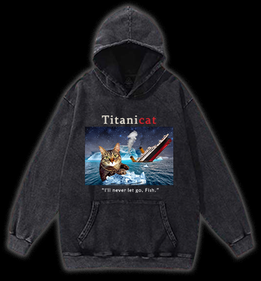 Titanicat Vintage Washed 100% Cotton Hoodie