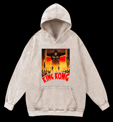 Kong King Vintage Washed 100% Cotton Hoodie