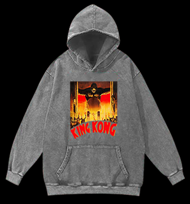 Kong King Vintage Washed 100% Cotton Hoodie
