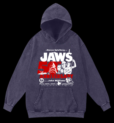 JAWS  Shark Vintage Washed 100% Cotton Hoodie