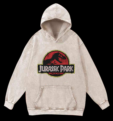 JURASSIC PARK Vintage Washed 100% Cotton Hoodie