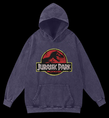 JURASSIC PARK Vintage Washed 100% Cotton Hoodie