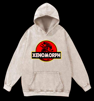 Xenomorph Park Vintage Washed 100% Cotton Hoodie
