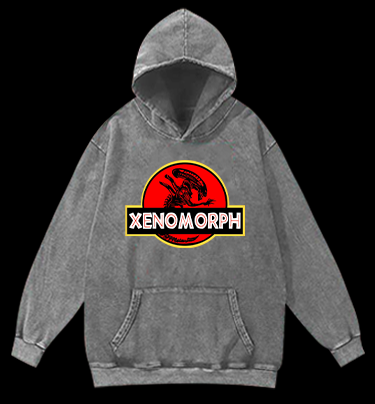 Xenomorph Park Vintage Washed 100% Cotton Hoodie