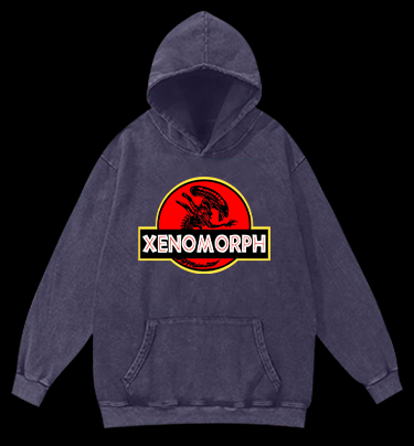 Xenomorph Park Vintage Washed 100% Cotton Hoodie