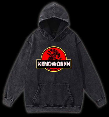 Xenomorph Park Vintage Washed 100% Cotton Hoodie