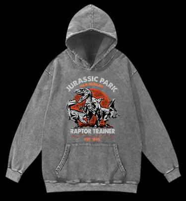 JURASSIC PARK Vintage Washed 100% Cotton Hoodie