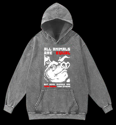 The Ruling Pigs of Equality Vintage Washed 100% Cotton Hoodie