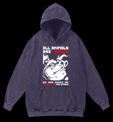 The Ruling Pigs of Equality Vintage Washed 100% Cotton Hoodie