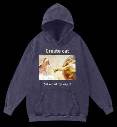 Get Out of My Way Vintage Washed 100% Cotton Hoodie