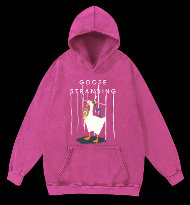 Goose Stranding Vintage Washed 100% Cotton Hoodie