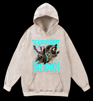 Panic Raccoon Vintage Washed 100% Cotton Hoodie