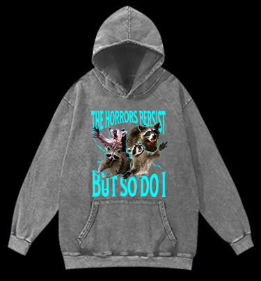 Panic Raccoon Vintage Washed 100% Cotton Hoodie