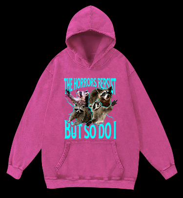 Panic Raccoon Vintage Washed 100% Cotton Hoodie