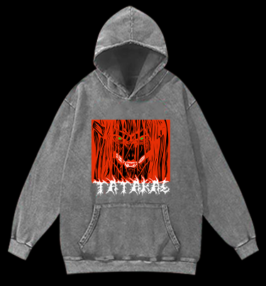 Attack on Titan Monster Vintage Washed 100% Cotton Hoodie