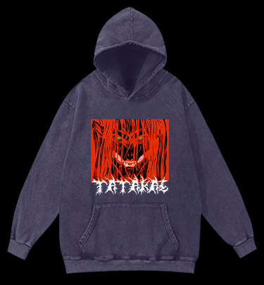 Attack on Titan Monster Vintage Washed 100% Cotton Hoodie