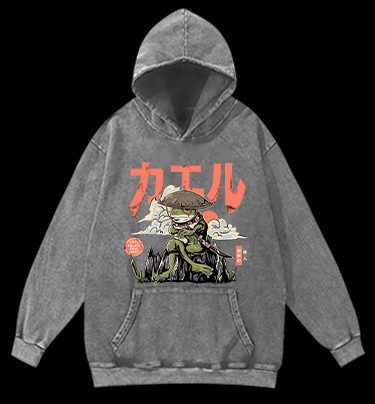 The Frog Ronin Monster Vintage Washed 100% Cotton Hoodie