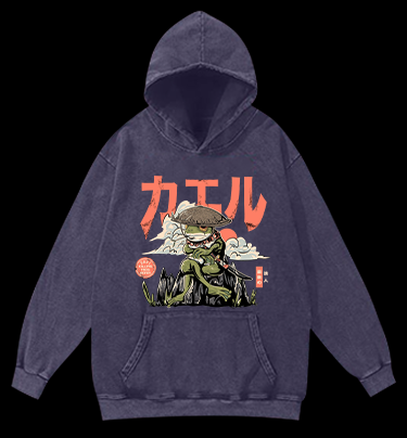 The Frog Ronin Monster Vintage Washed 100% Cotton Hoodie
