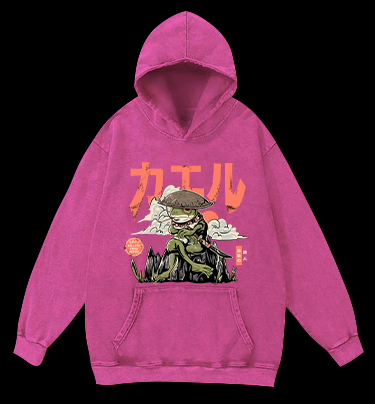 The Frog Ronin Monster Vintage Washed 100% Cotton Hoodie