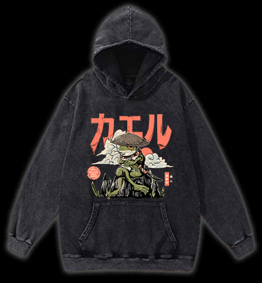 The Frog Ronin Monster Vintage Washed 100% Cotton Hoodie