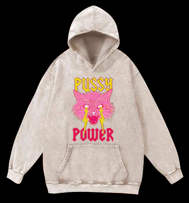Feline Fury Vintage Washed 100% Cotton Hoodie