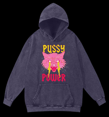 Feline Fury Vintage Washed 100% Cotton Hoodie