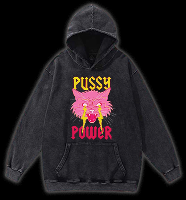 Feline Fury Vintage Washed 100% Cotton Hoodie