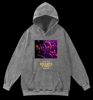 FIVE NIGHTS AT FREOOY'S Bear Vintage Washed 100% Cotton Hoodie