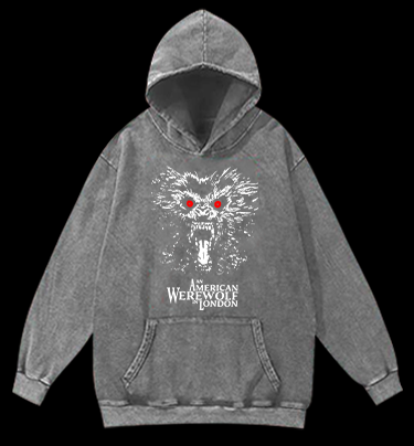 Night of the Werewolf Vintage Washed 100% Cotton Hoodie