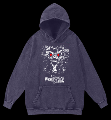 Night of the Werewolf Vintage Washed 100% Cotton Hoodie