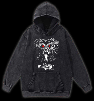 Night of the Werewolf Vintage Washed 100% Cotton Hoodie