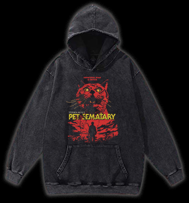Pet Sematary Vintage Washed 100% Cotton Hoodie