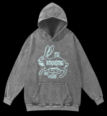 IntrovertLife Vintage Washed 100% Cotton Hoodie