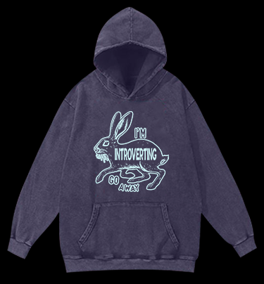 IntrovertLife Vintage Washed 100% Cotton Hoodie