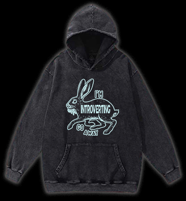 IntrovertLife Vintage Washed 100% Cotton Hoodie