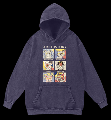 ART HISTORY Vintage Washed 100% Cotton Hoodie