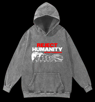 Dinosaur Cursed Vintage Washed 100% Cotton Hoodie