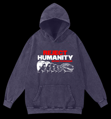 Dinosaur Cursed Vintage Washed 100% Cotton Hoodie