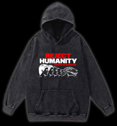 Dinosaur Cursed Vintage Washed 100% Cotton Hoodie