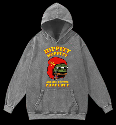 Communist Pepe the Frog Vintage Washed 100% Cotton Hoodie