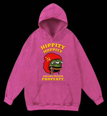 Communist Pepe the Frog Vintage Washed 100% Cotton Hoodie