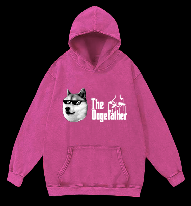 The Doge Godfather Vintage Washed 100% Cotton Hoodie