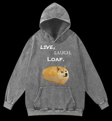 Doge Bread Vintage Washed 100% Cotton Hoodie