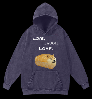 Doge Bread Vintage Washed 100% Cotton Hoodie