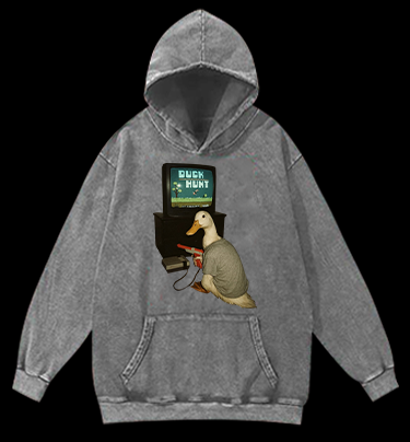 Duck Hunt Vintage Washed 100% Cotton Hoodie