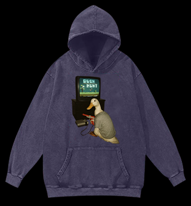 Duck Hunt Vintage Washed 100% Cotton Hoodie