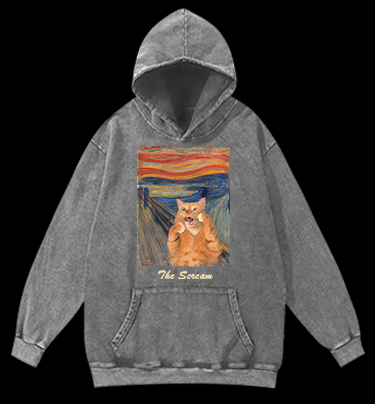 The Scream Vintage Washed 100% Cotton Hoodie