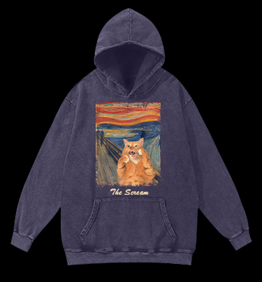 The Scream Vintage Washed 100% Cotton Hoodie